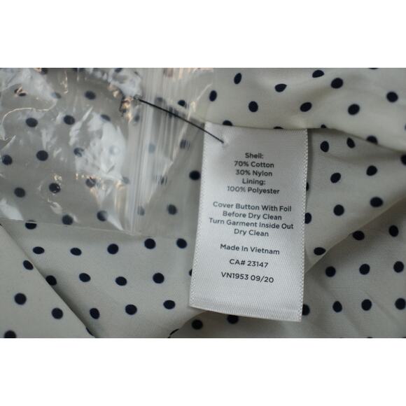 Talbots Blazer Womens Size 12 Blue Cotton Blend Collarless One Button Lined - Picture 9 of 9